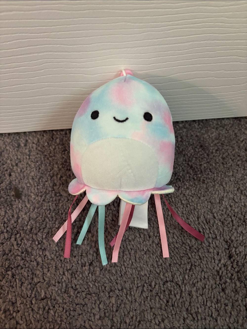 Squishmallows Original 3.5 inch Krisa Pink and Blue Tie-Dye Jellyfish Keychain